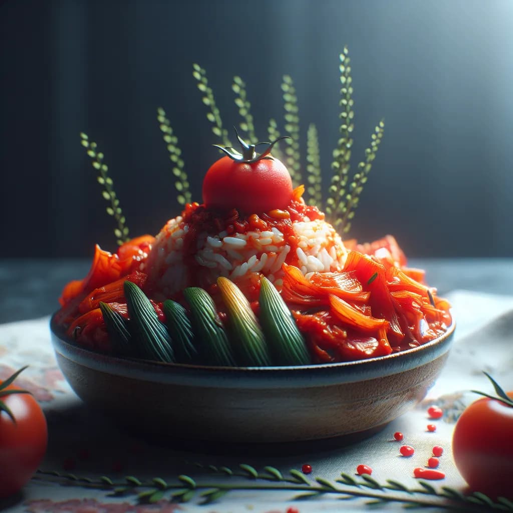 Korean Kimchi Tomato Rice