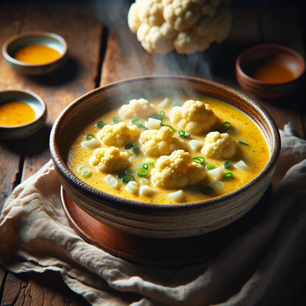 Korean Potato and Cauliflower Soup