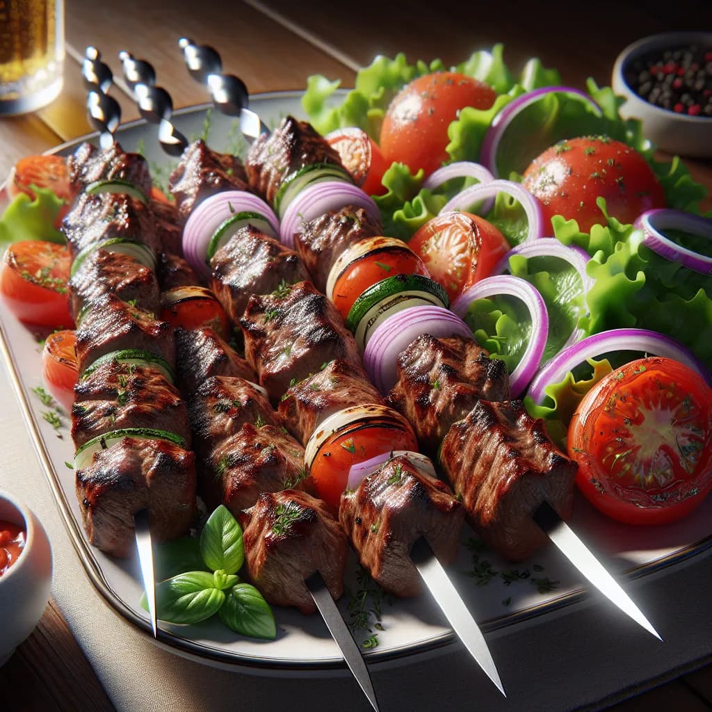 Kosher Lamb and Beef Kebabs
