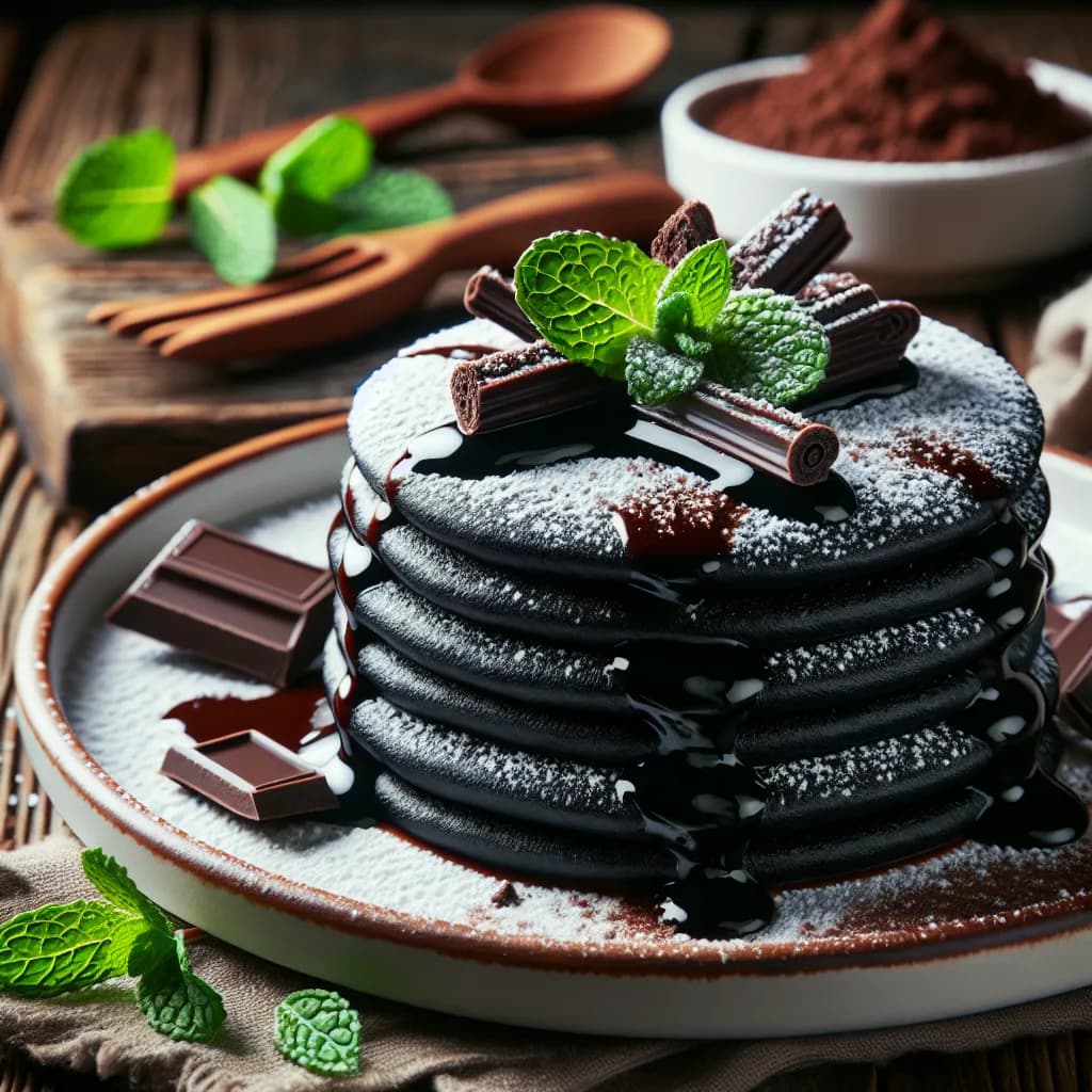 Lackritz-Schokoladen-Pfannkuchen