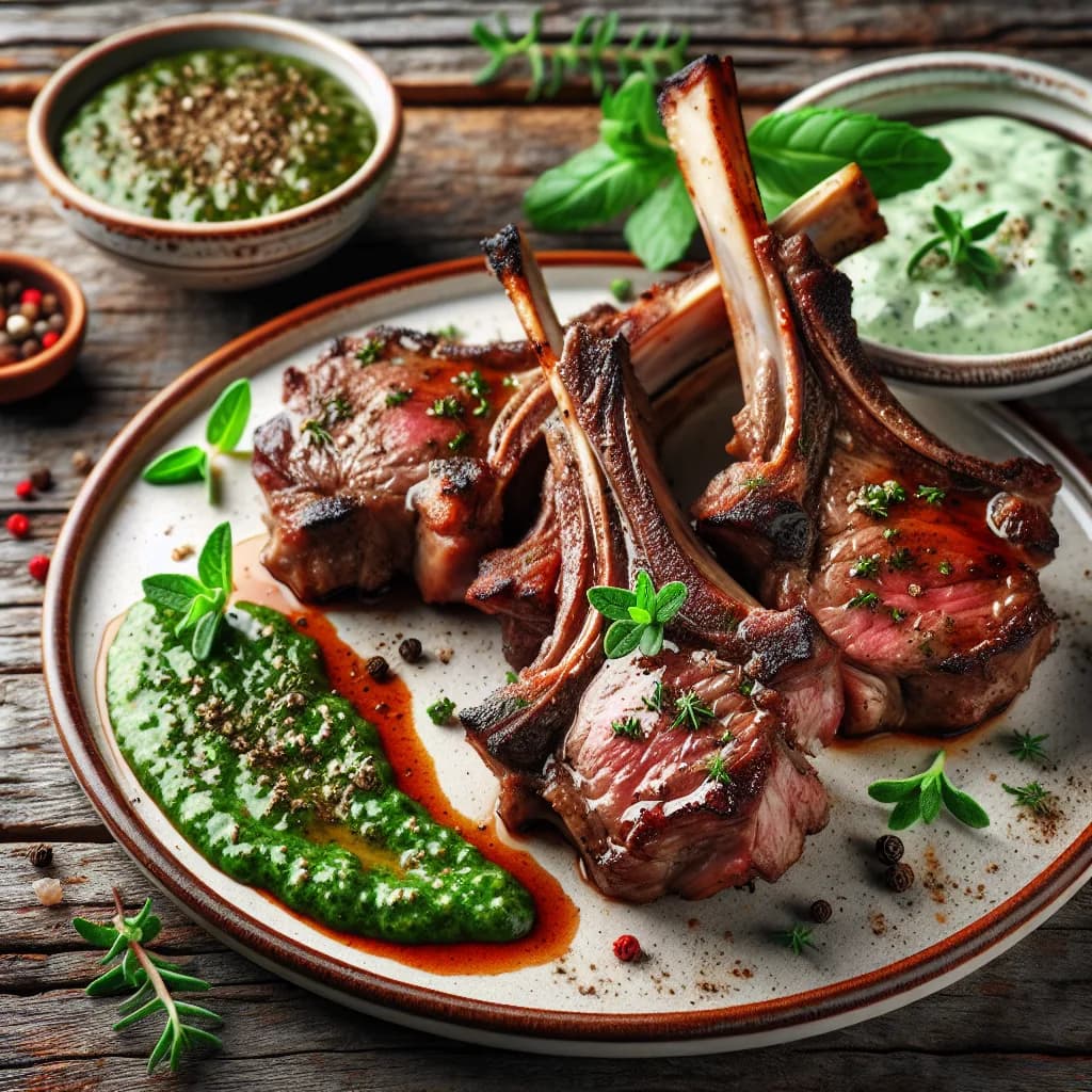 Lamb Chops with Mint Sauce