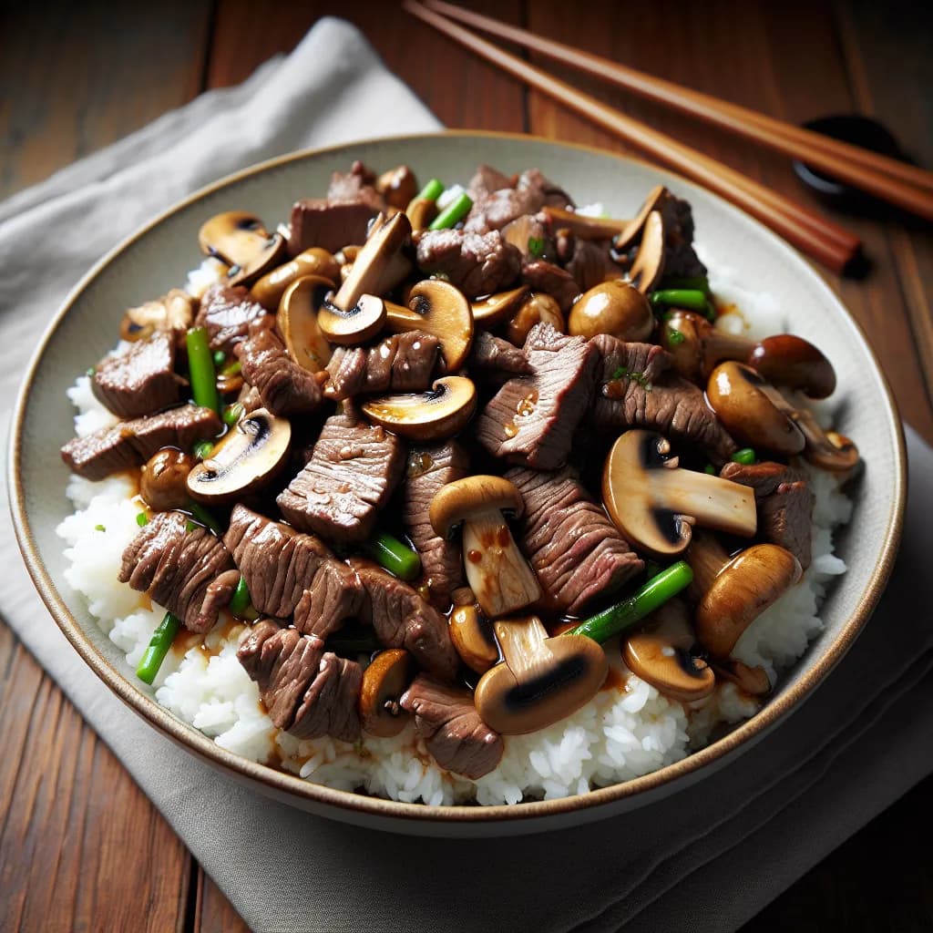Lamb and Mushroom Stir-fry