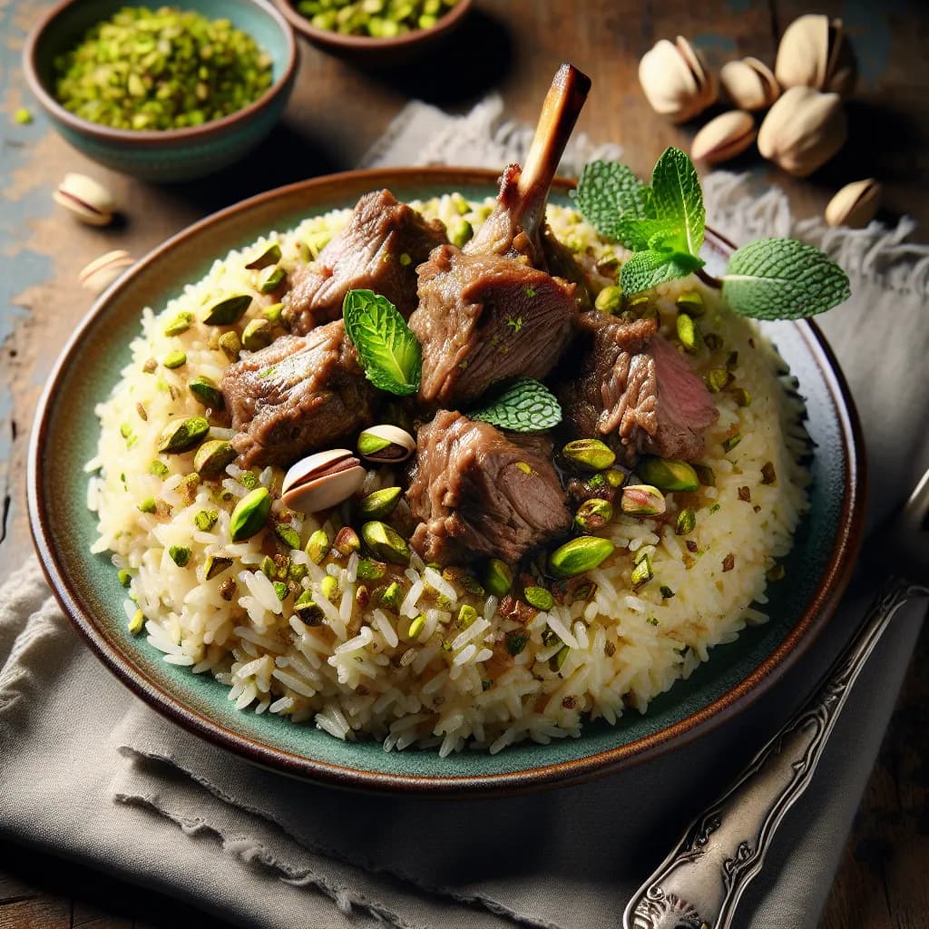 Lamb and Pistachio Pilaf