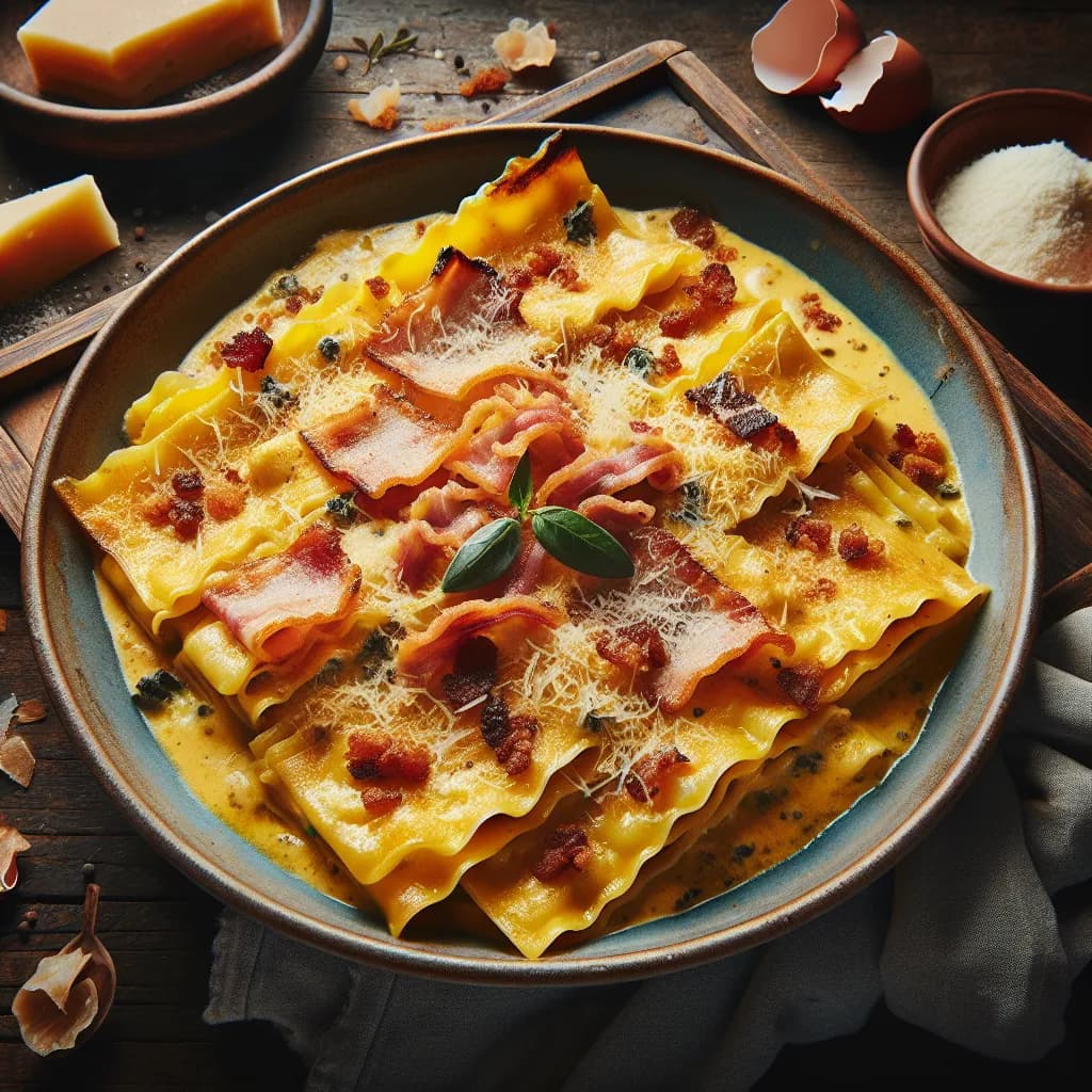 Lasagne alla Carbonara Classica