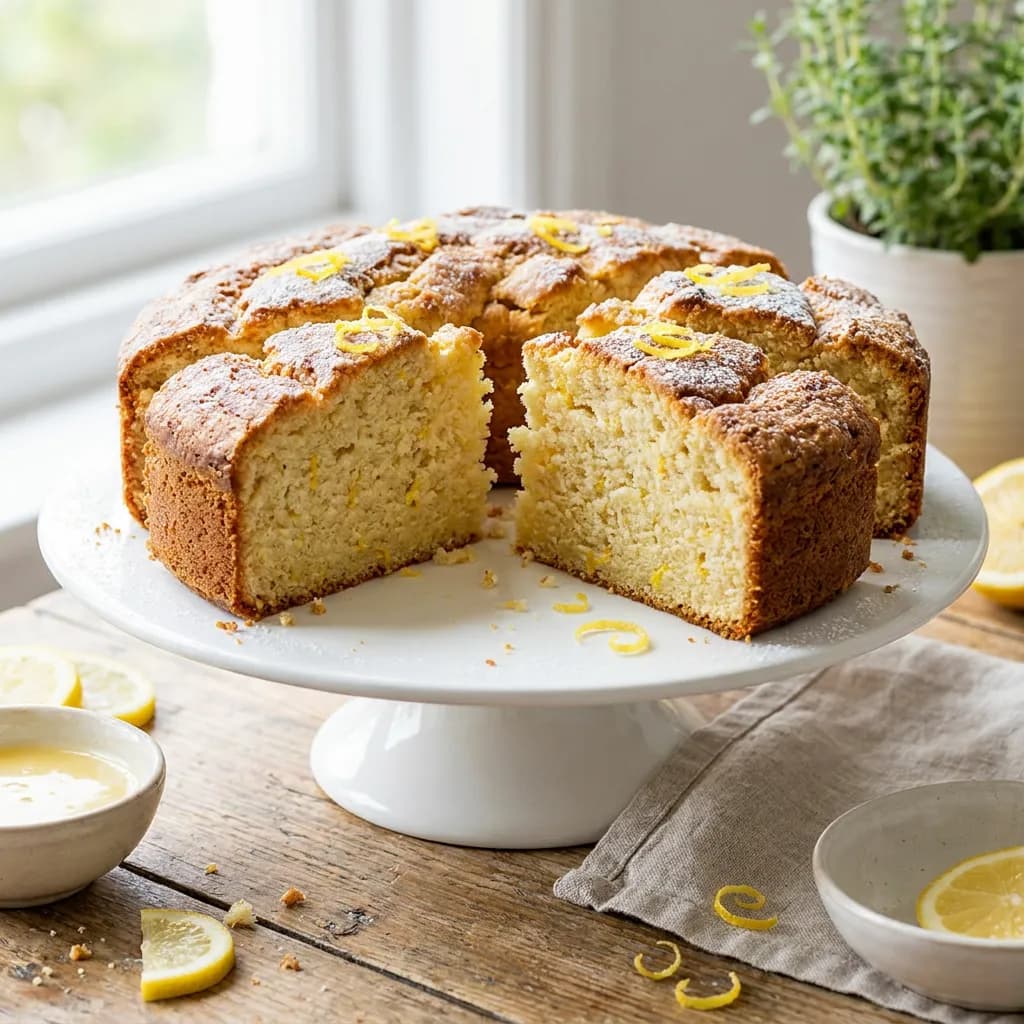 Lazy Lemon Butter Biscuit Cake