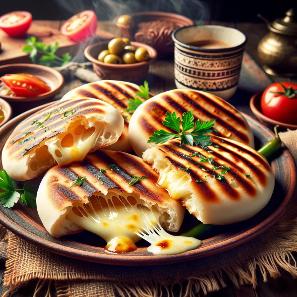 Lebanese Arayes with Cheese