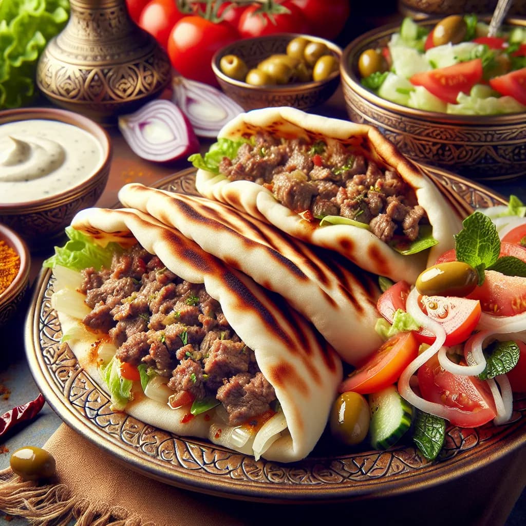Lebanese Arayes with Lamb