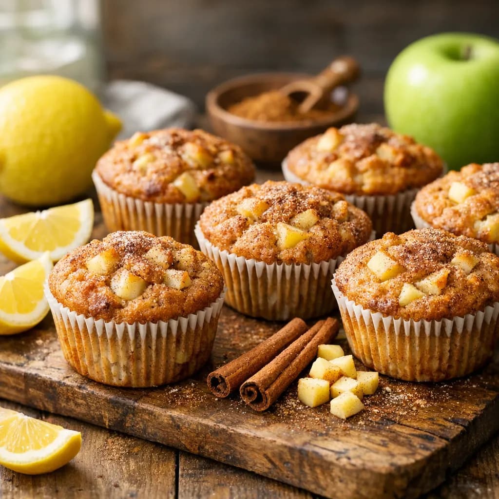 Lemon Apple Cinnamon Muffins
