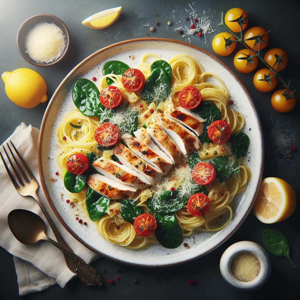 Lemon Garlic Chicken Pasta