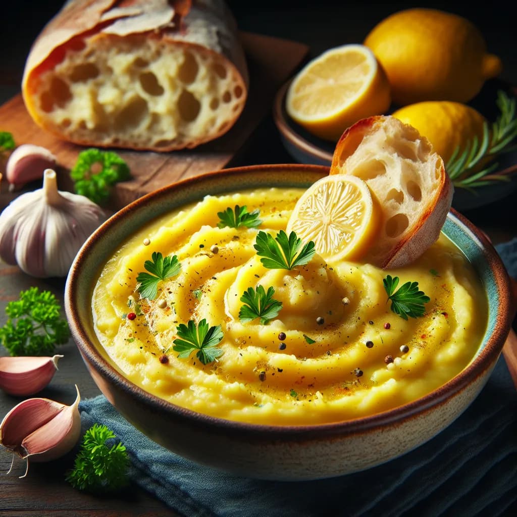 Lemon Garlic Potato Soup