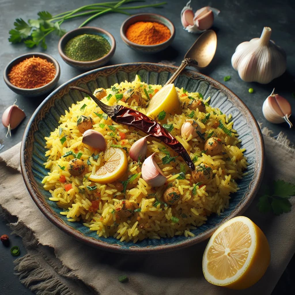 Lemon Garlic Pulao