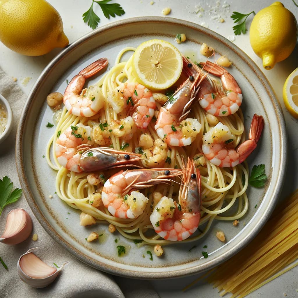 Lemon Garlic Shrimp Scampi