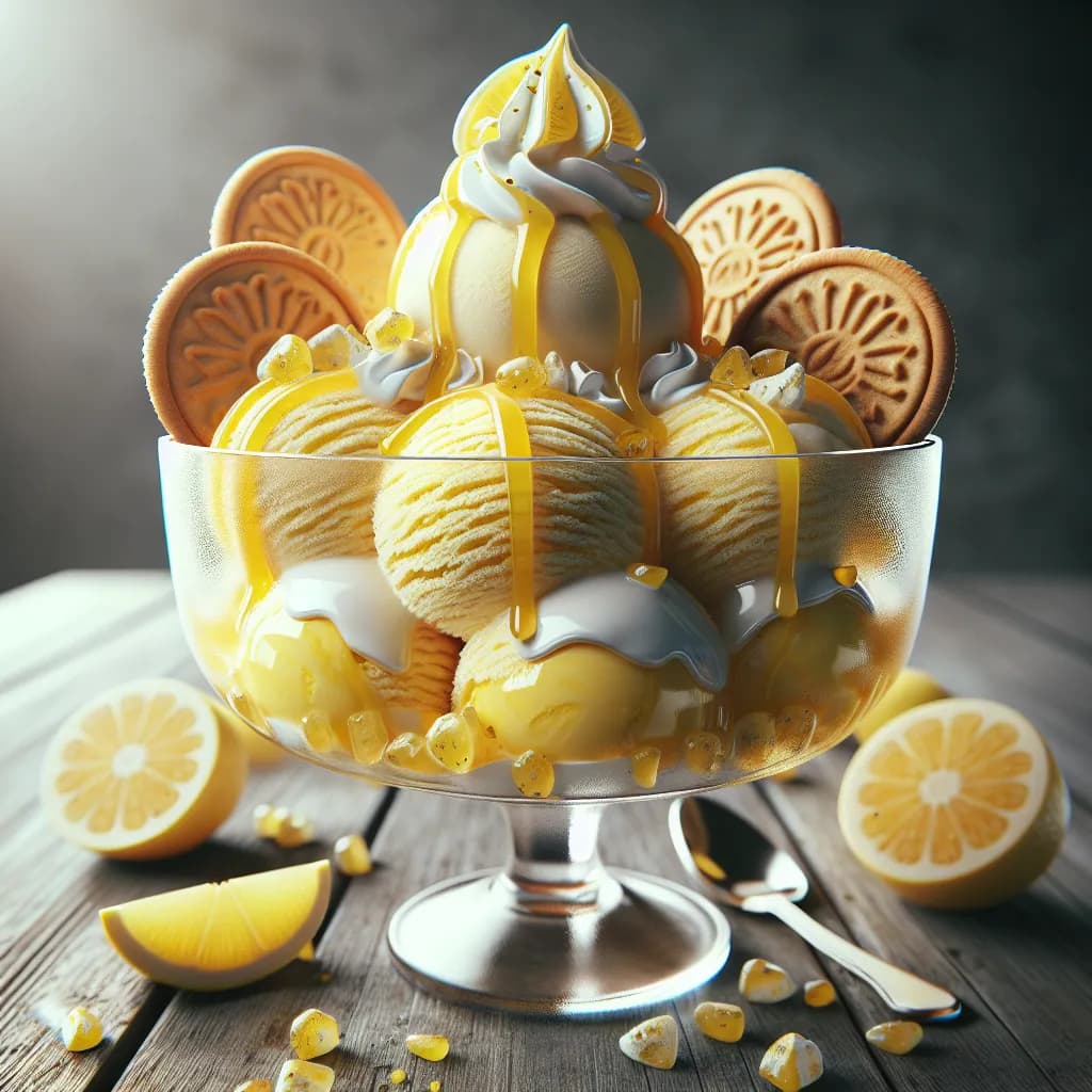 Lemon Ice Cream Sundae