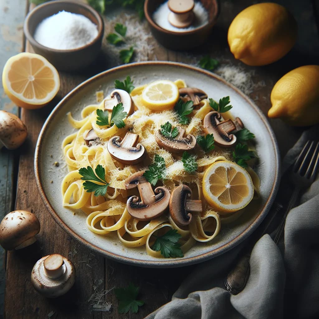 Lemon Mushroom Pasta