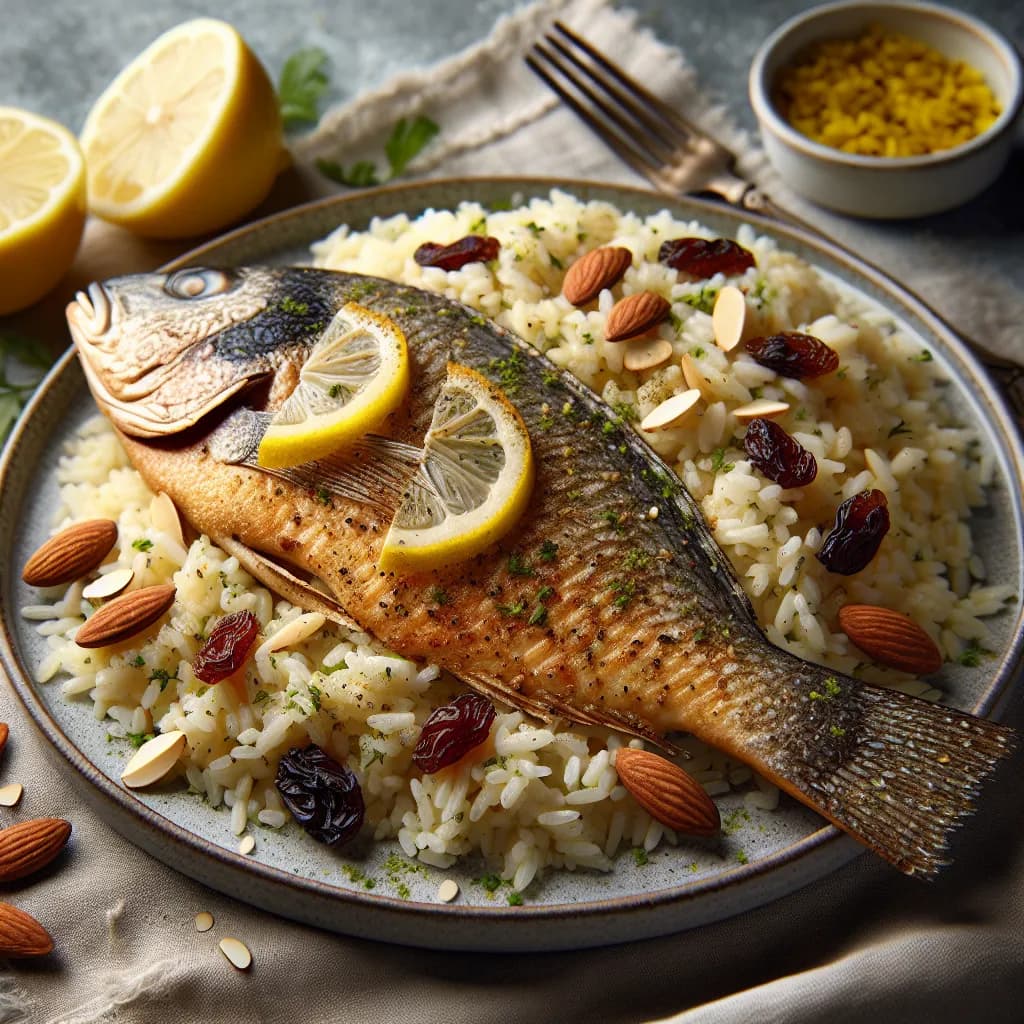 Lemon Pepper Tilapia with Rice Pilaf
