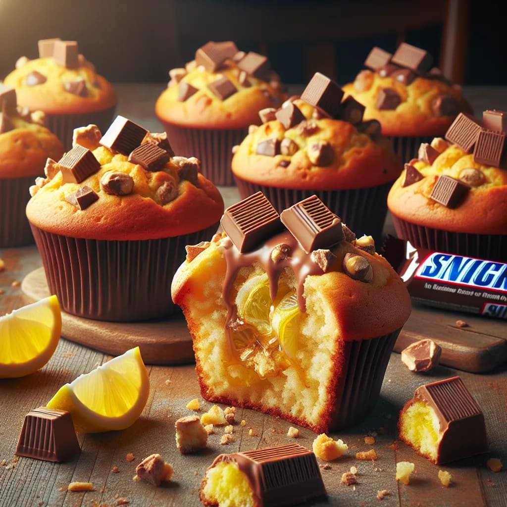 Lemon Snickers Muffins
