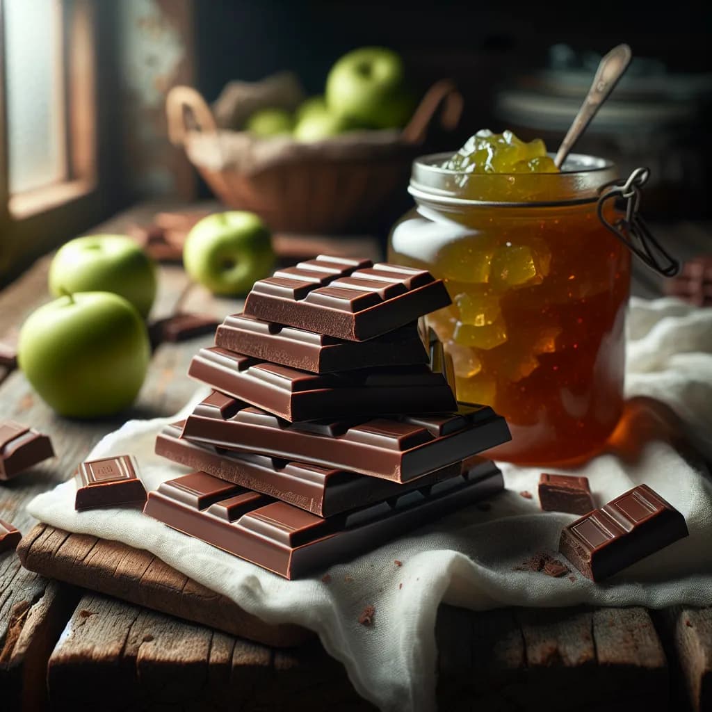 Lingo Chocolate Bars with Green Apple Jam