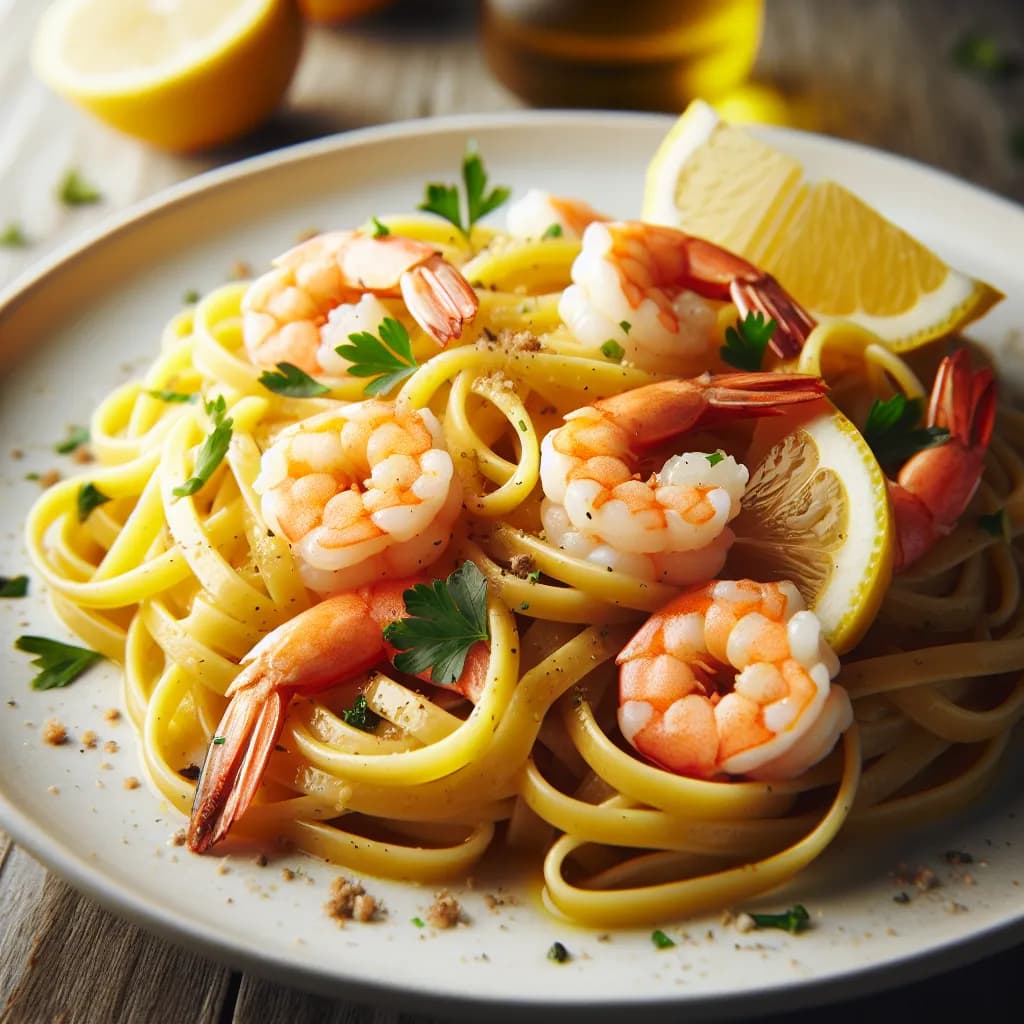 Linguine ai Gamberi e Limone
