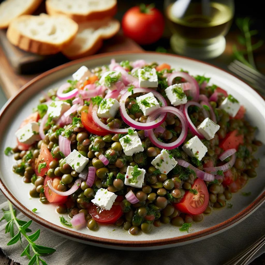 Linsensalat mit Feta