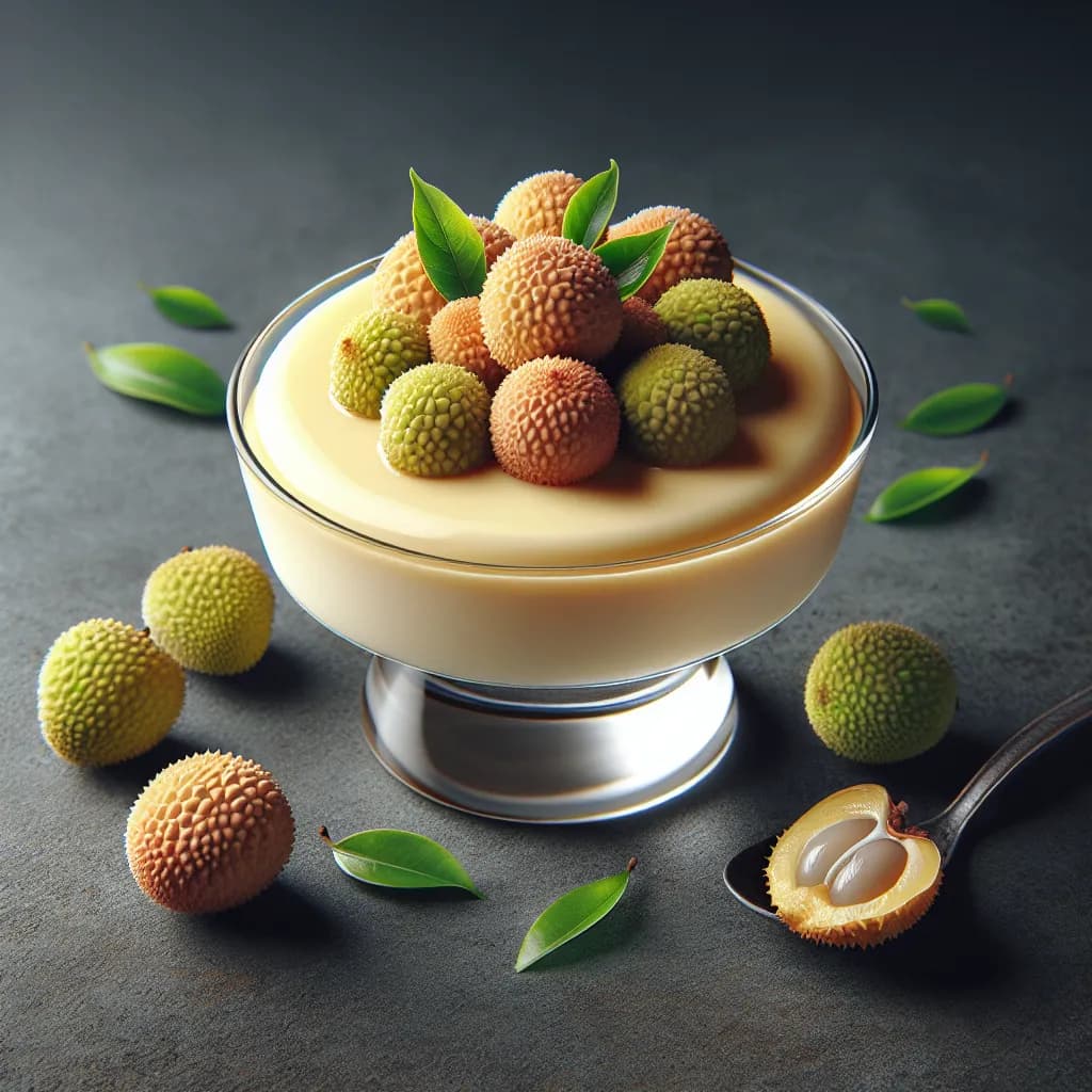 Litchi Custard Delight