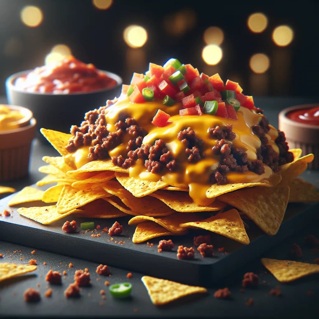 Loaded Rotel Nachos with Hamburger