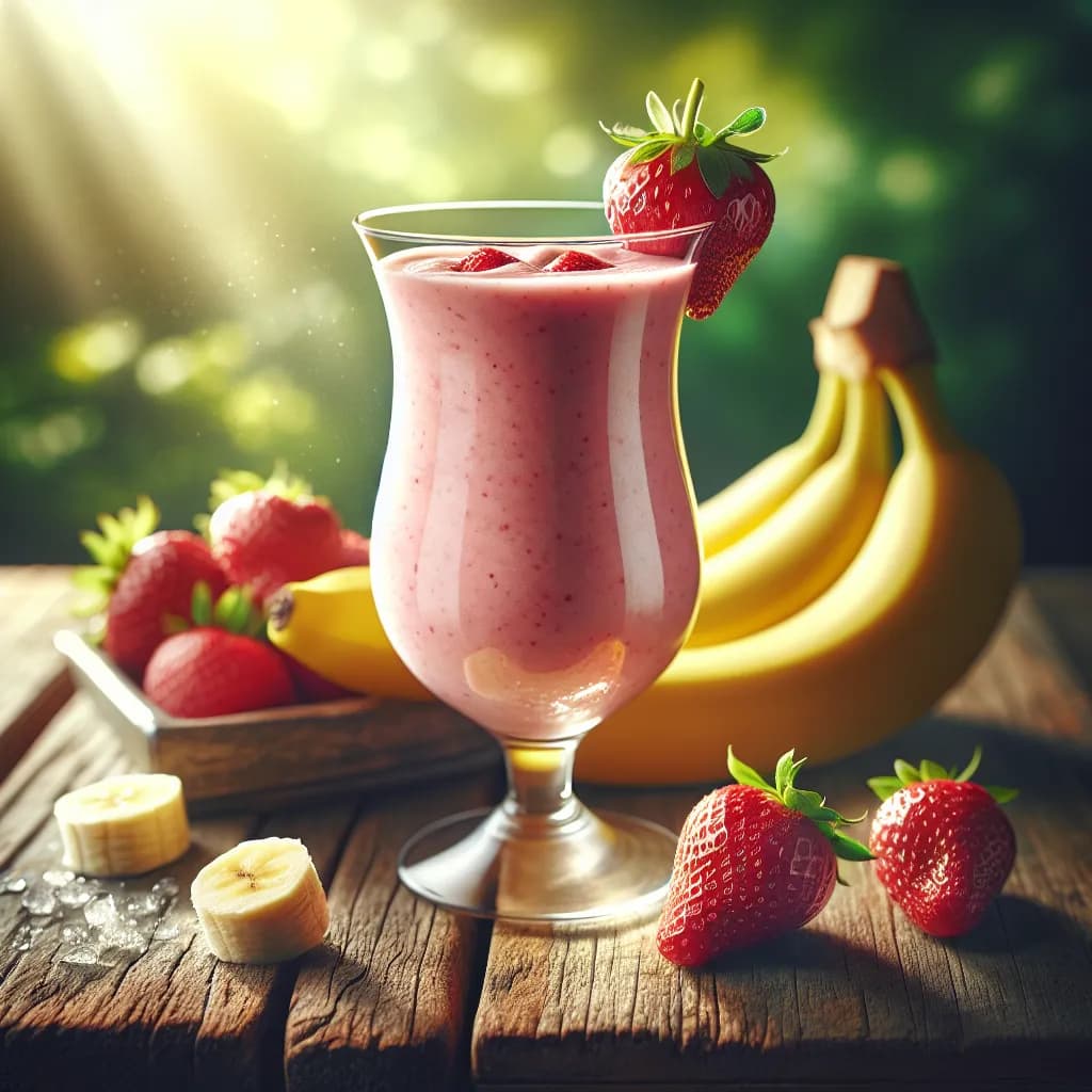 Low-Calorie Banana Strawberry Smoothie