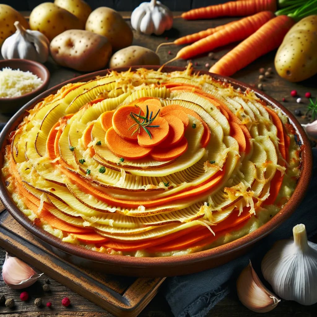 Möhren-Kartoffel-Gratin