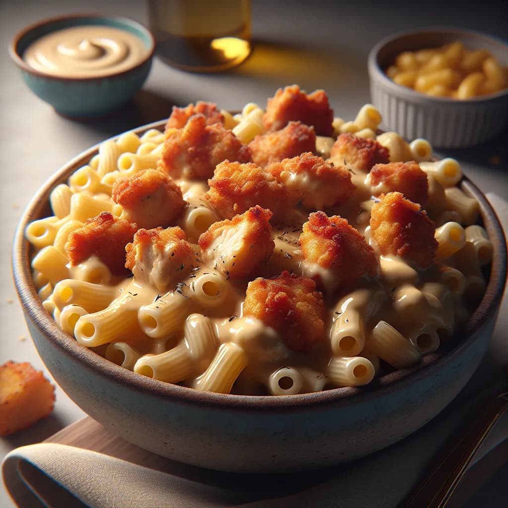 Macaroni au Poulet et Fromage