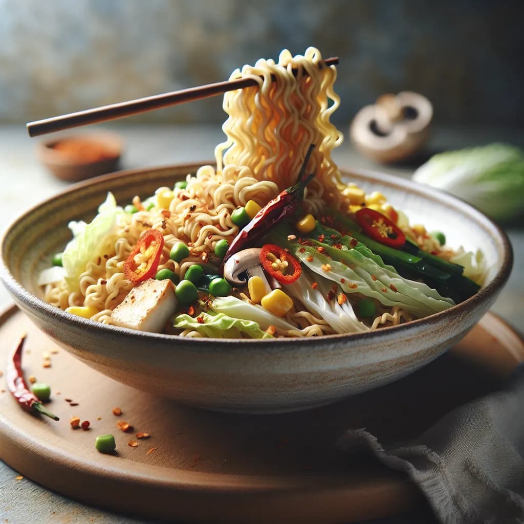 Maggi Noodles with Mixed Vegetables