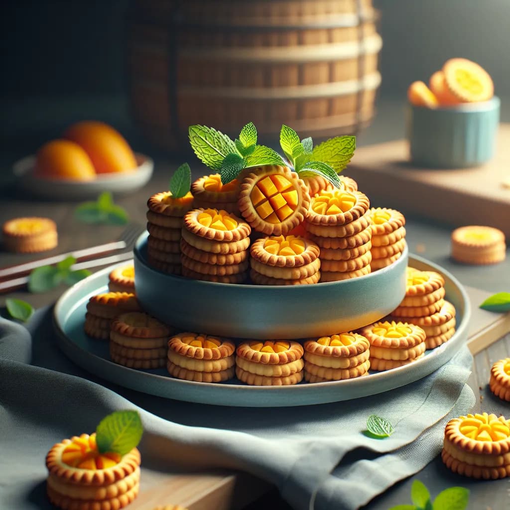 Mango Biscuit Bites