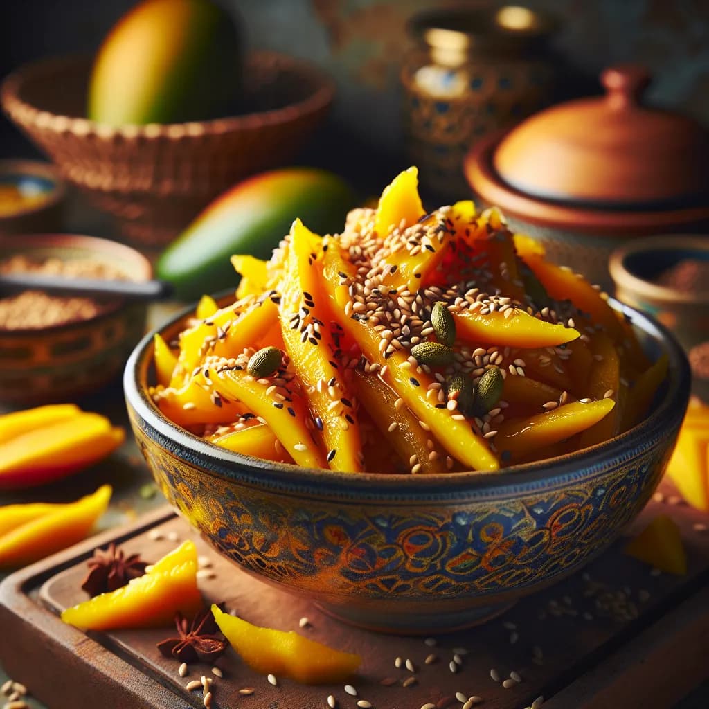 Mango Pickle with Sesame Seeds