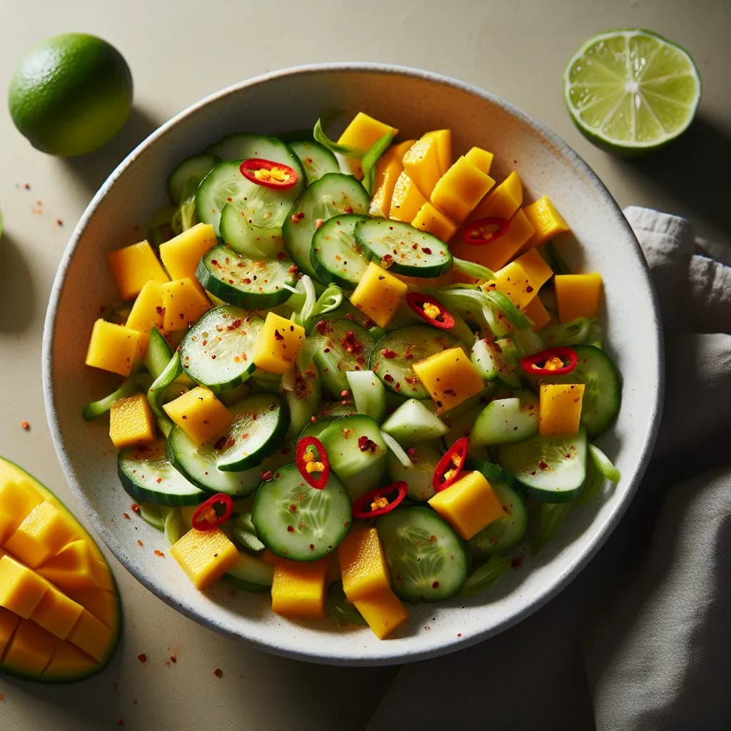Mango and Cucumber Salad with Chili Lime Dressing