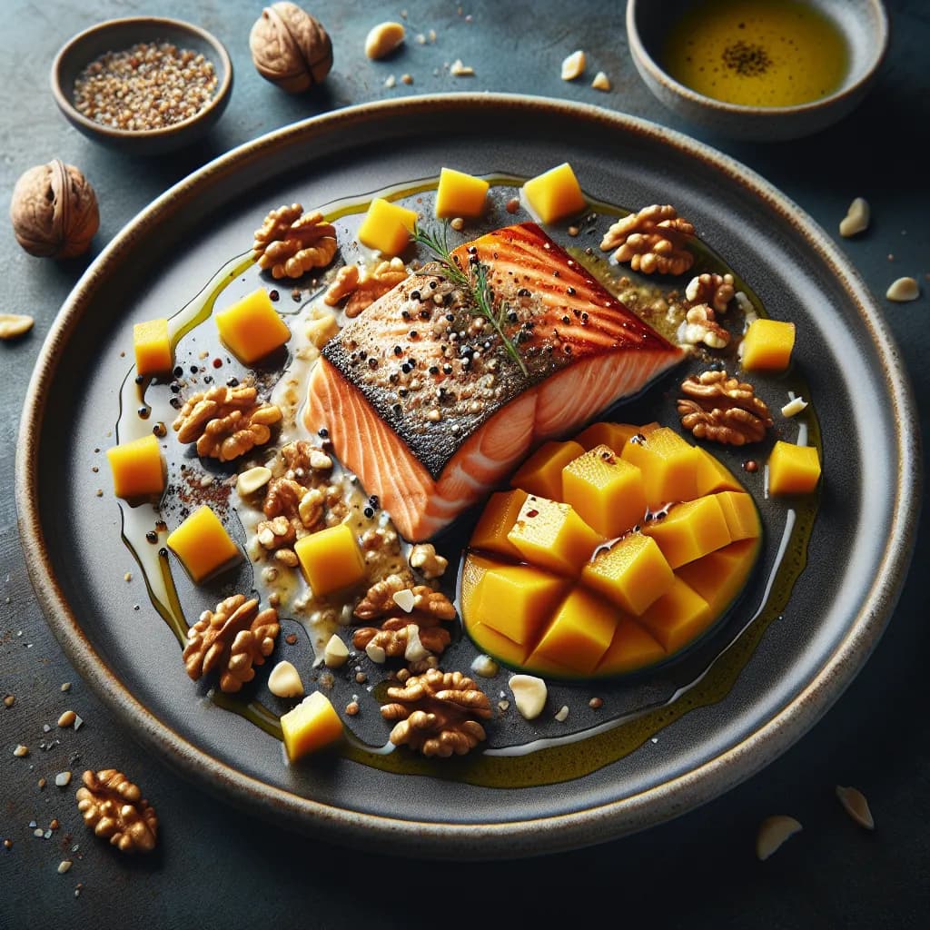 Mango e Salmone in Salsa Cremosa