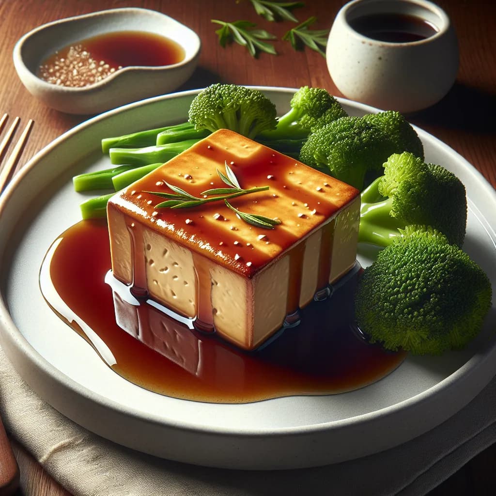 Maple Glazed Tofu with Broccoli