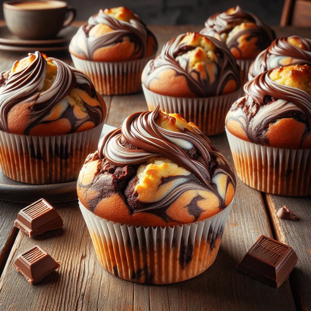 Marmor-Nutella-Muffins