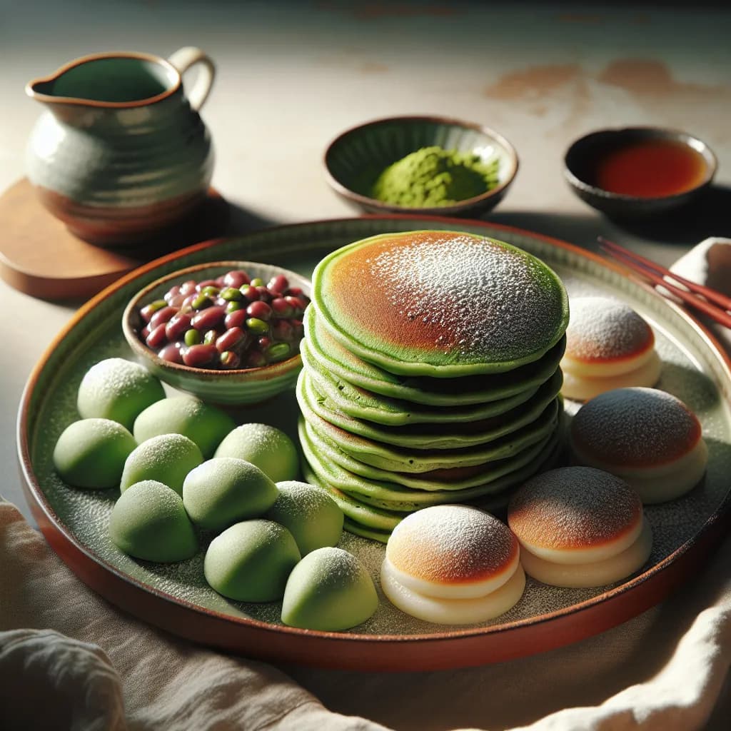 Matcha Daifuku Pancakes