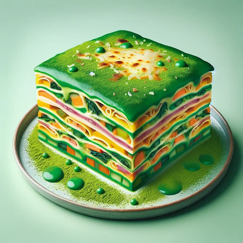 Matcha Gemüse Lasagne
