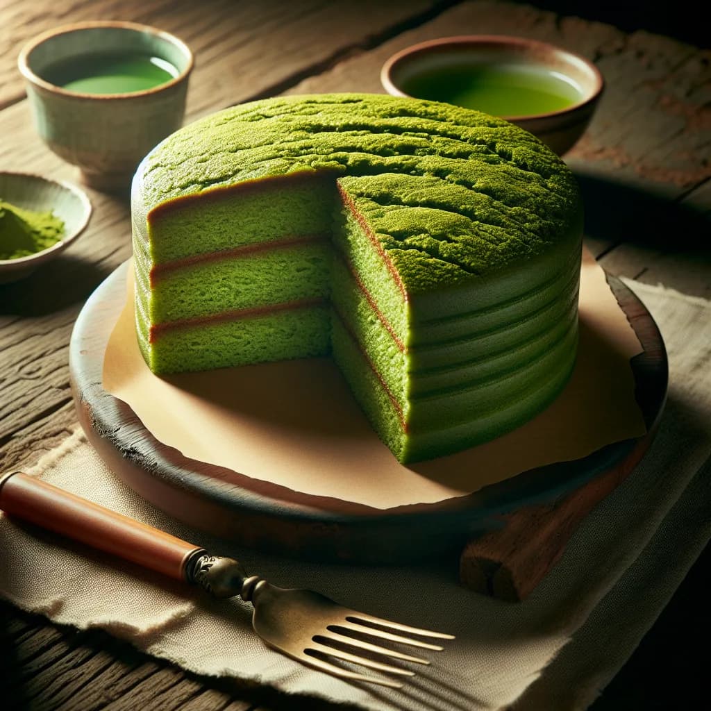 Matcha Grüntee-Kuchen