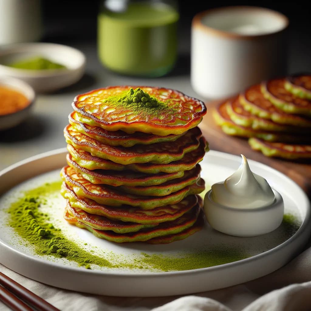 Matcha Potato Pancakes