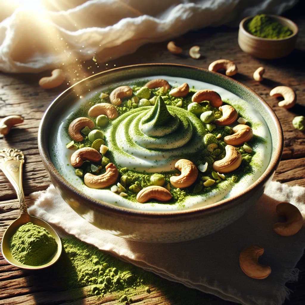 Matcha-Cashew-Joghurt Bowl
