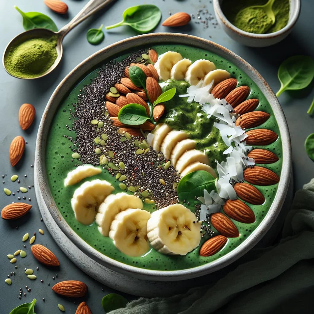 Matcha-Mandel-Smoothie-Bowl