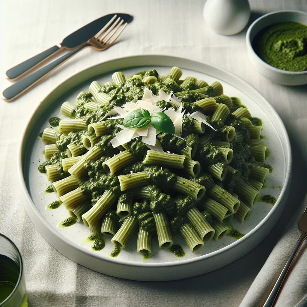 Matcha-Pesto-Pasta