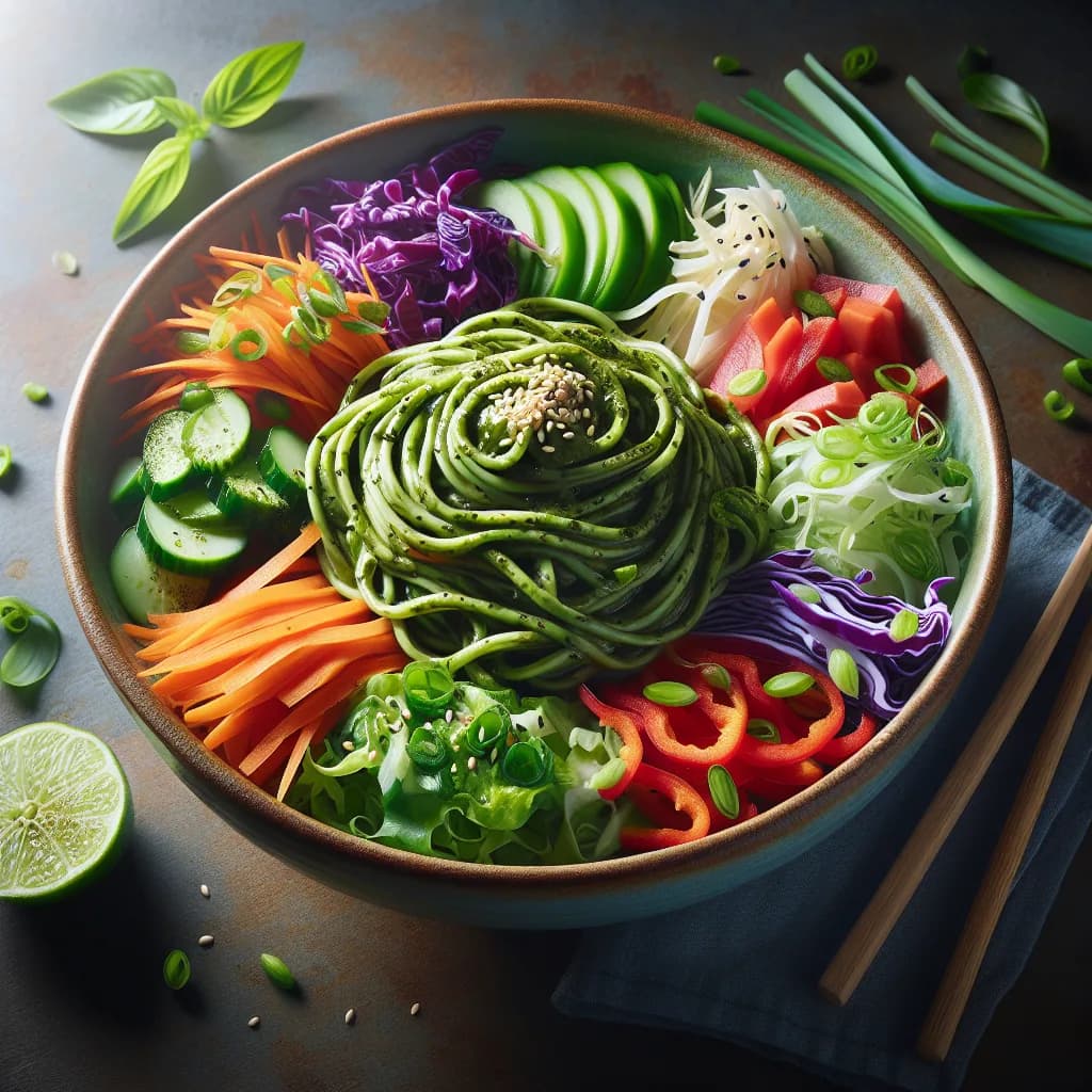Matcha-Reisnudelsalat