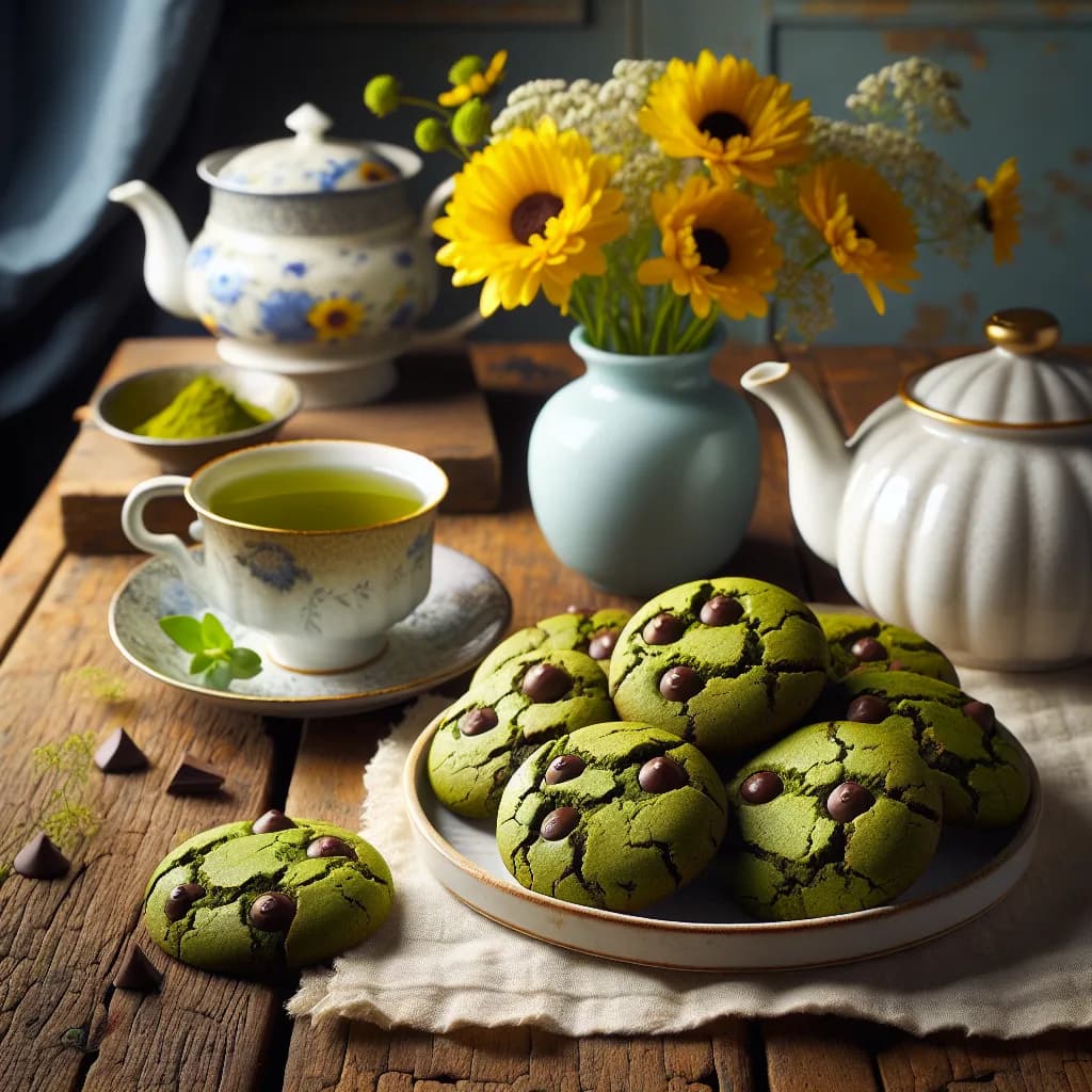 Matcha-Schokoladenkekse