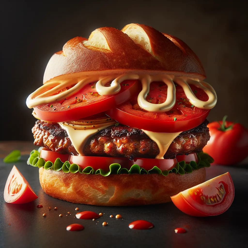 Mayo Tomato Burger Toast
