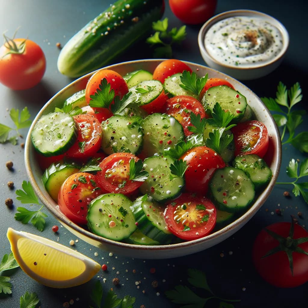 Mediterranean Cucumber Tomato Salad