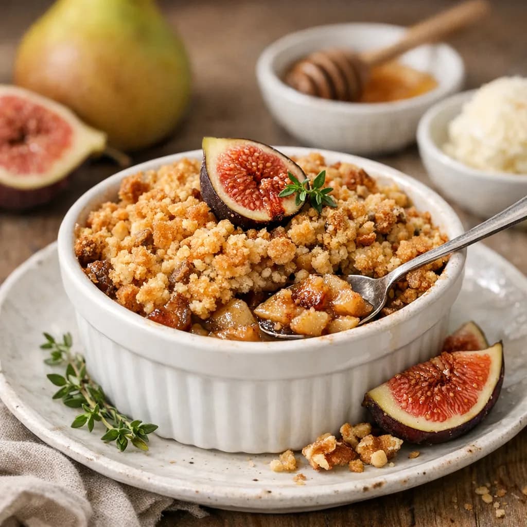 Mediterranean Pear and Fig Crumble