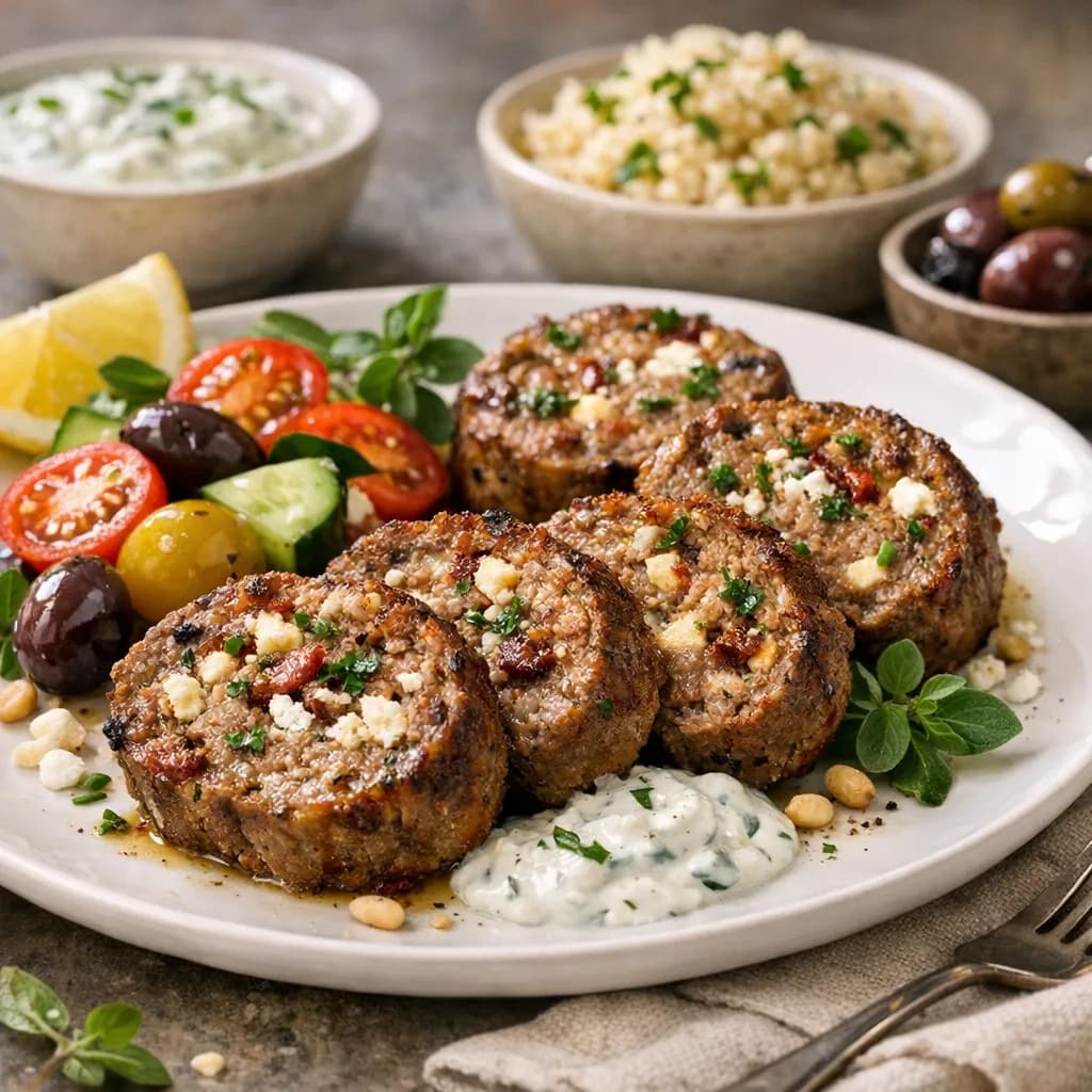 Mediterranean Style Lamb & Feta Meatloaf Medallions