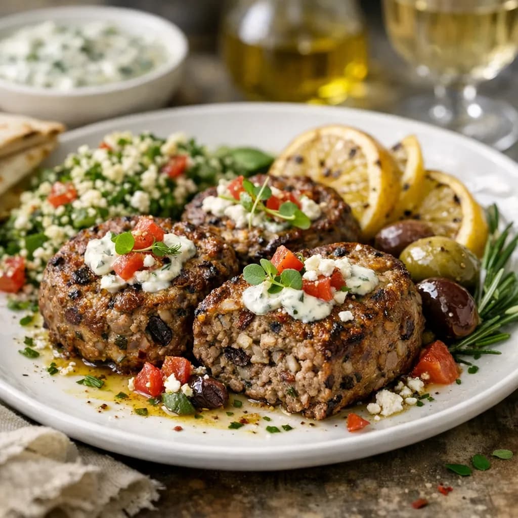 Mediterranean Style Lamb & Olive Meatloaf Medallions