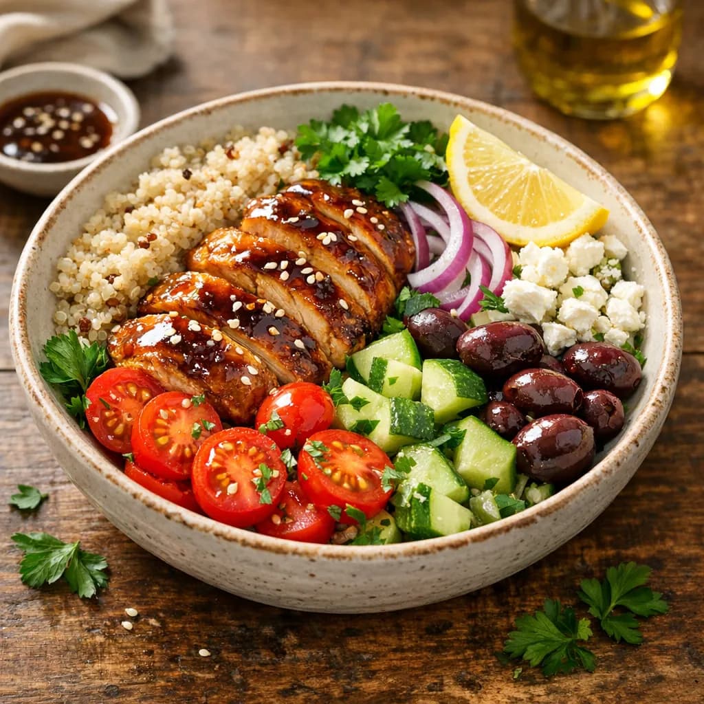 Mediterranean Teriyaki Chicken Bowl